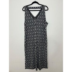 NWT‎ Banana Republic Dress Womens Size XL Gray Diamond Midi Sleeveless Casual